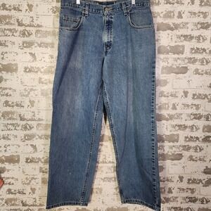 Levi's Silvertab Baggy Jeans Men 34x32 Light Wash Denim Made USA Vintage 90s Y2K